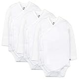 Baby 3-Pack Organic Cotton Long Sleeve Side-snap Kimono Bodysuits | Amazon (US)