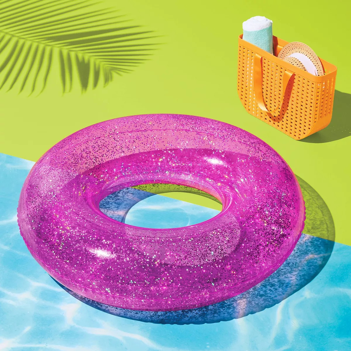 36" Glitter Pool Inner Tube - Sun Squad™ Pink | Target