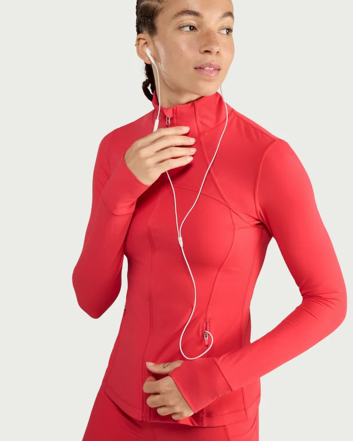 F&F Active ULTRAMOVE Zip Front Jacket in Red | Tesco F&F