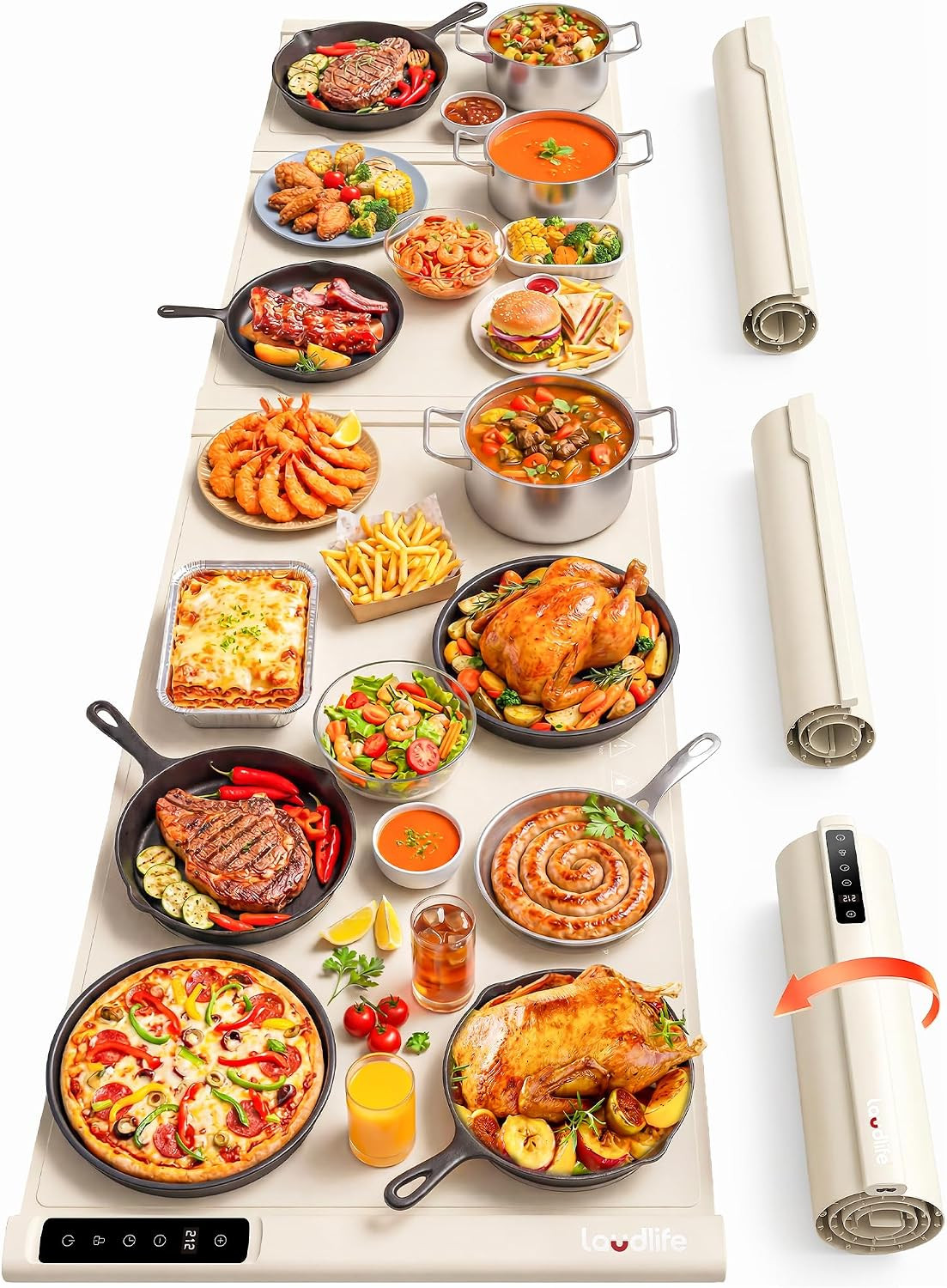 Laudlife Spliced Modular Food Warming Mat, 3-in-1 Expandable 55" Area | Amazon (US)
