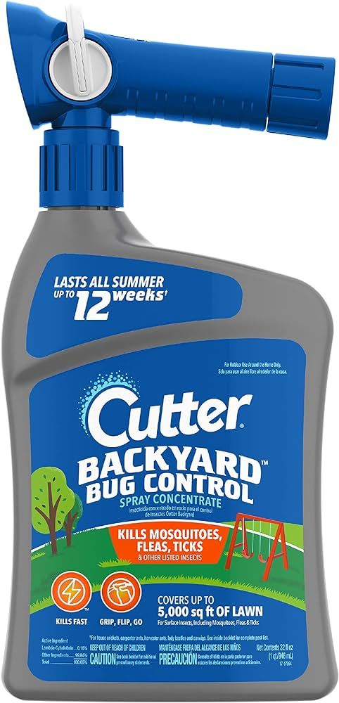 Cutter Backyard Bug Control Spray Concentrate, Mosquito Repellent, Kills Mosquitoes, Fleas & List... | Amazon (US)