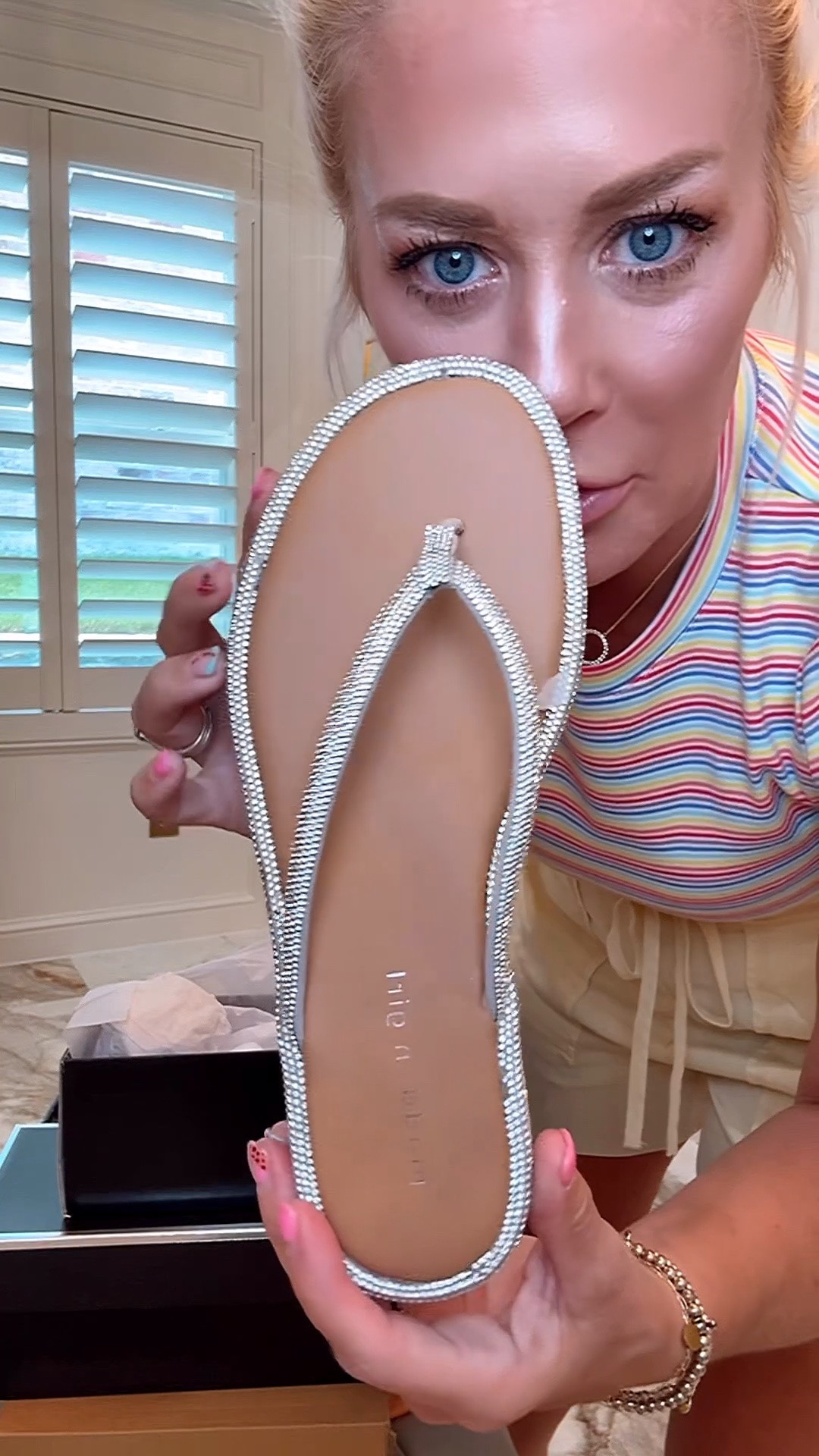 Omg Rinestone sandals yes please