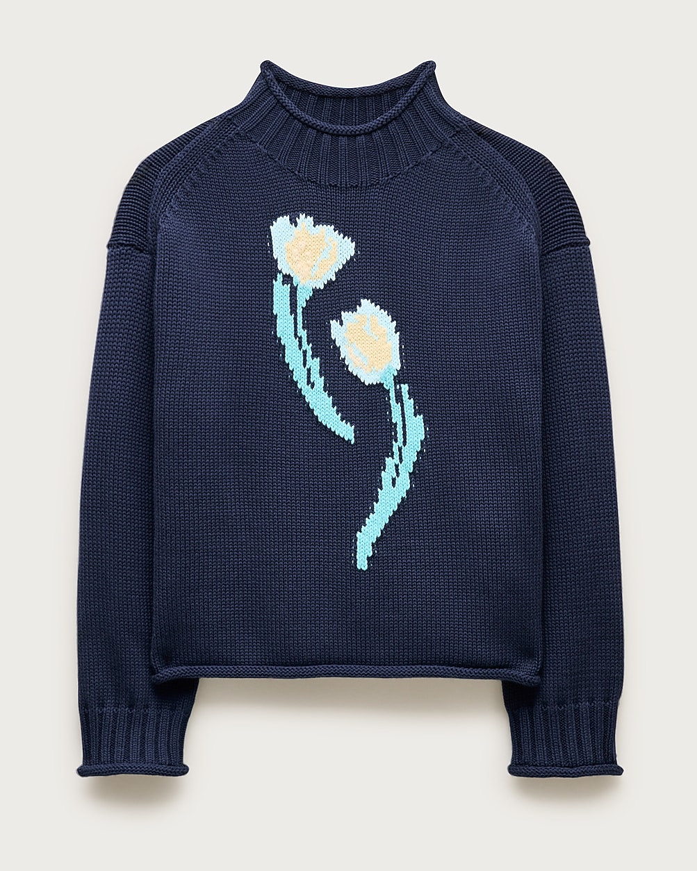 2025 Rollneck™ sweater in floral-print heritage cotton | J. Crew US
