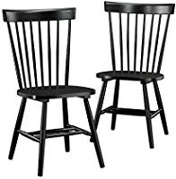 Sauder 418892 Spindle Back Chairs, Black | Amazon (US)