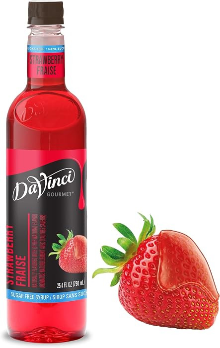 DaVinci Gourmet Sugar-Free Strawberry Syrup, 25.4 Fluid Ounces (Pack of 1) | Amazon (US)