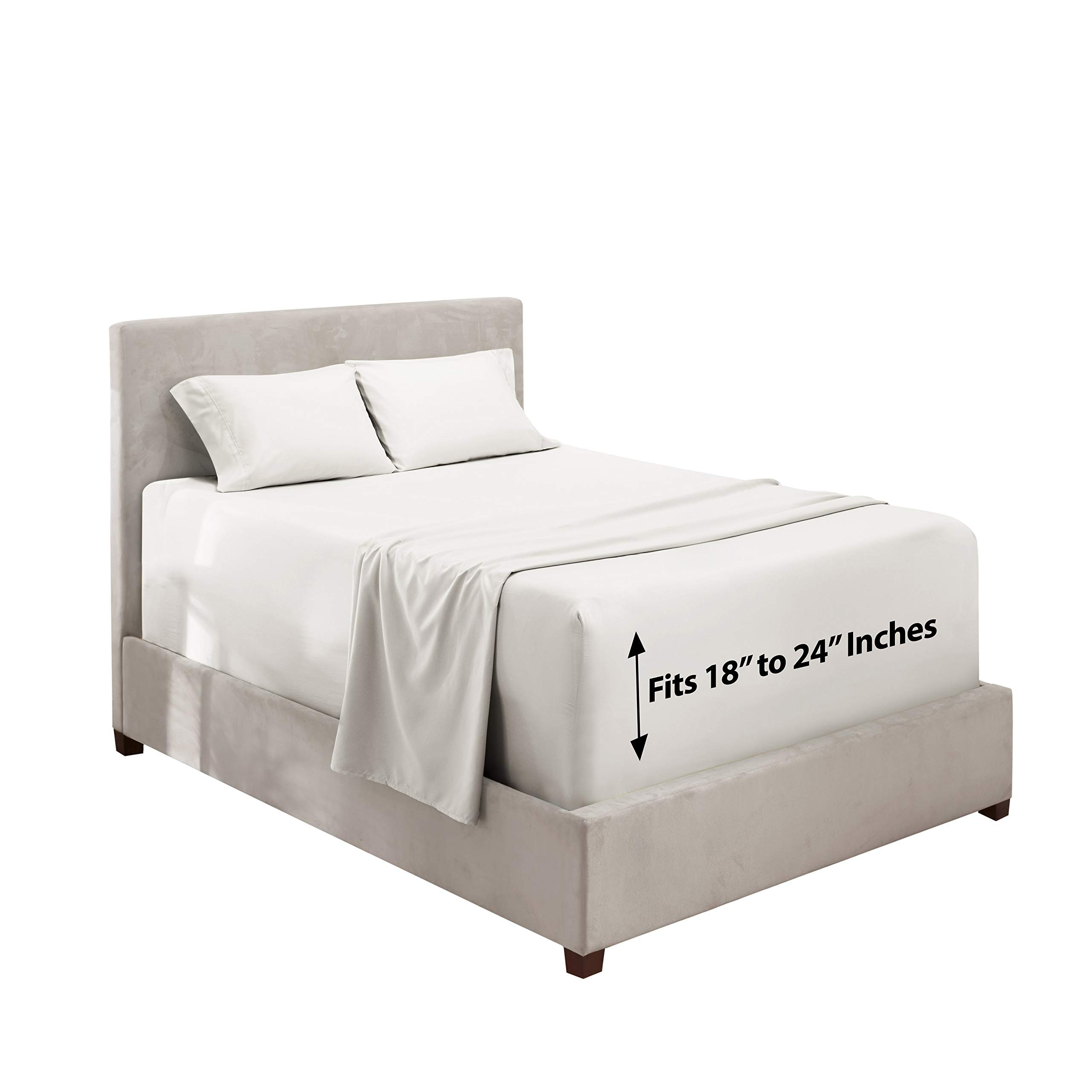 Hearth & Harbor Extra Deep Pocket King Sheets Set - 4 Piece Hotel Luxury Bed Sheets Set Fits Up t... | Amazon (US)