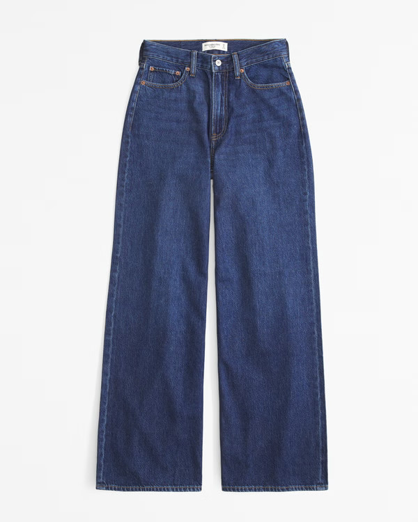 Women's Curve Love High Rise Wide Leg Jean | Women's Bottoms | Abercrombie.com | Abercrombie & Fitch (US)