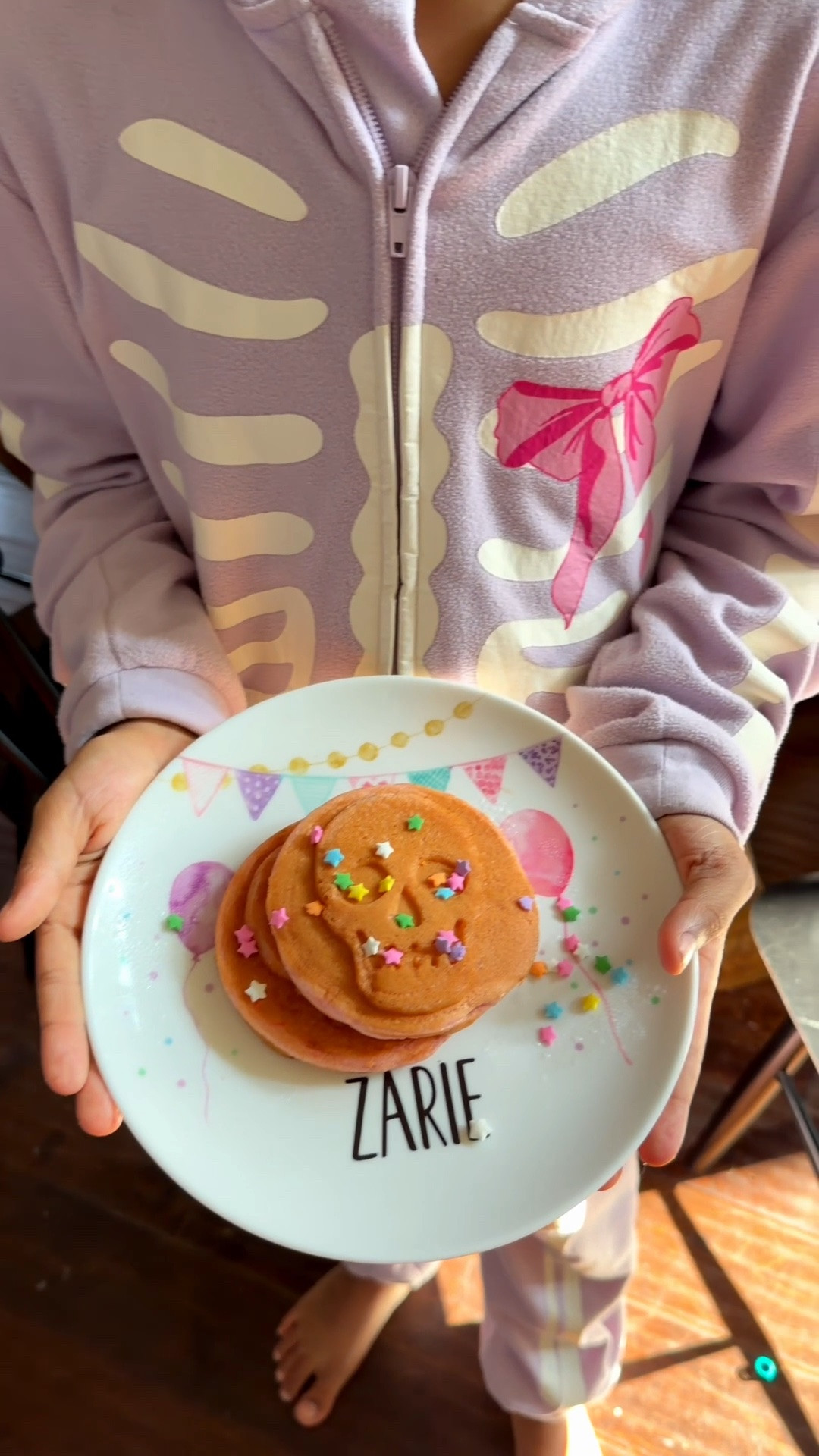 Pink pancakes and waffles are one of my favorite birthday traditions! Had to make them spooky to go with her Summerween birthday theme! Use code SHAKIRA10 on custom birthday plates!

#LTKmomlife #LTKfoodie