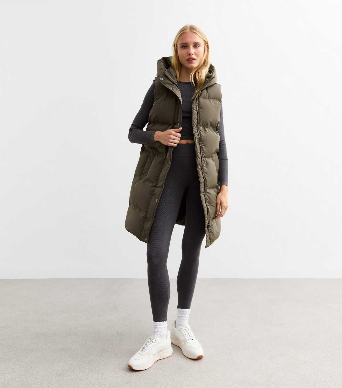 Khaki Hooded Puffer Gilet | New Look | New Look (UK)