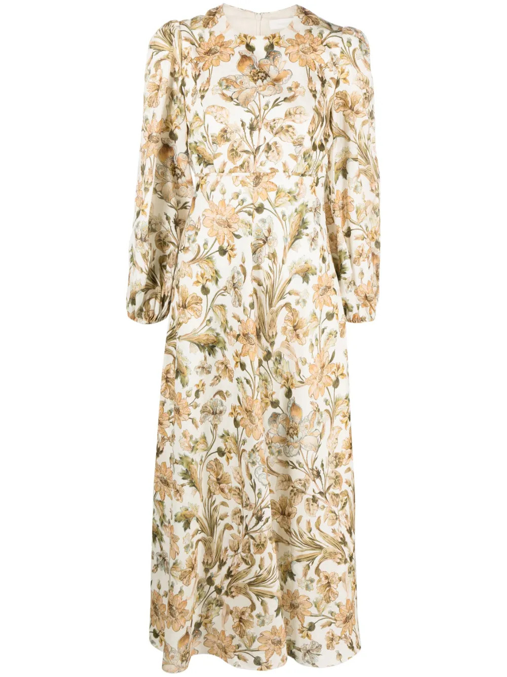 ZIMMERMANN Chintz floral-print Linen Dress - Farfetch | Farfetch Global