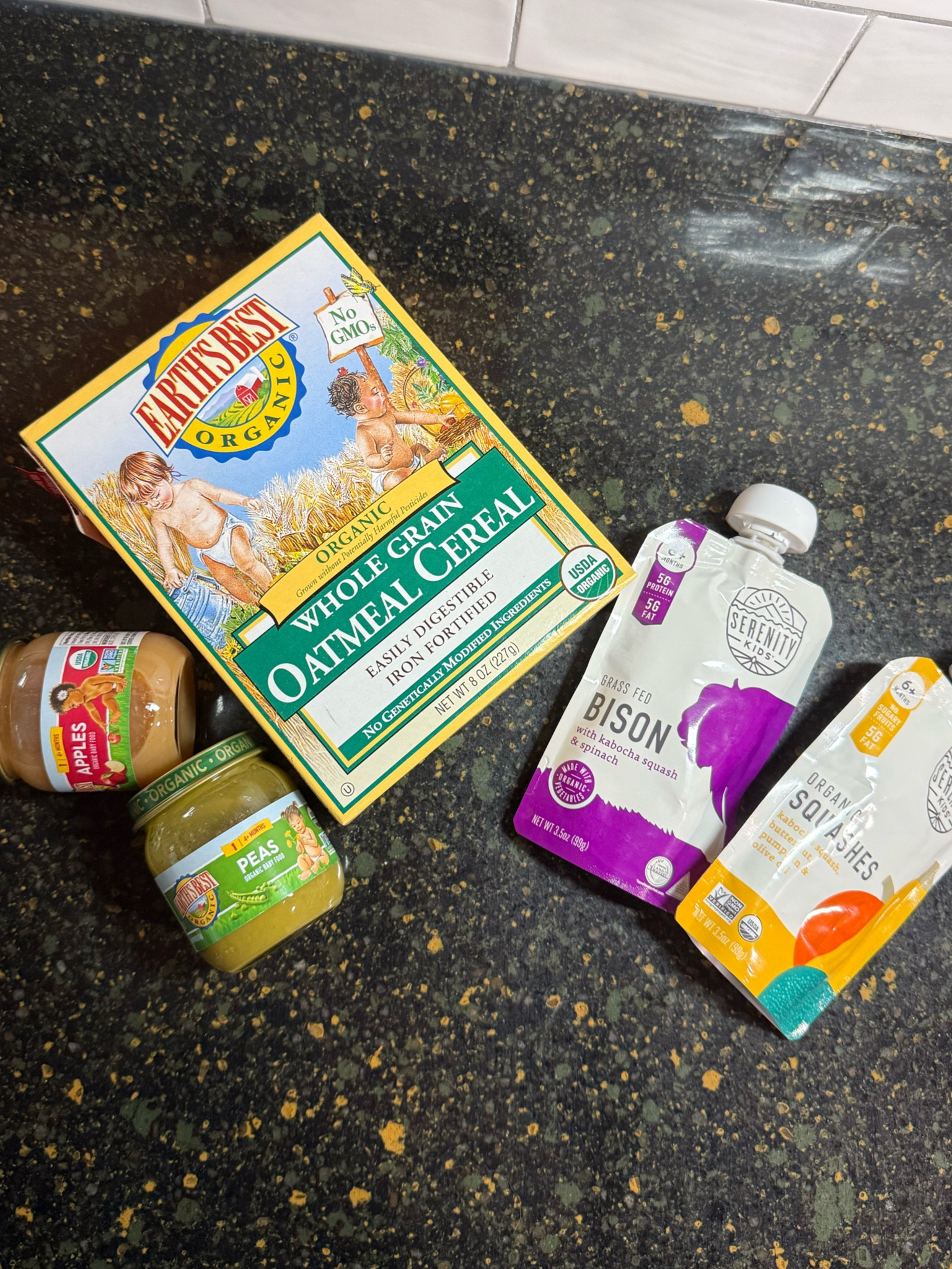 We’ve had so much fun, feeding our son, baby food! Since he’s been four months of age, we’ve been introducing him to all different foods, fruits, vegetables, meats and grains! I love both of these brands and of course, since they’re both sold on Amazon, I’m sold! I like to mix whatever food I am giving him, with the baby oatmeal mixture, so that the food lasts longer, and it is more filling for him!  I love the ingredients of earth’s best and the serenity brand, and I love that they are so convenient 🍐🍎🍌🫛🥕🍠🥩🍖🍗