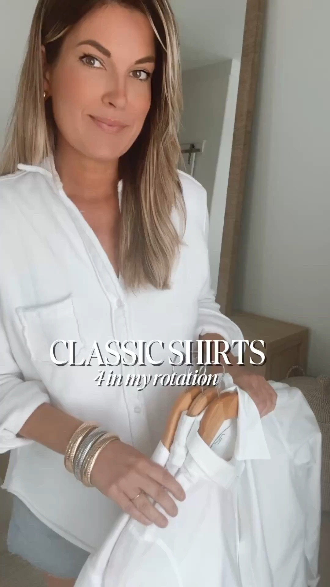 White button downs! I am such a fan. I have several for different occasions. Wearing small in the sweatshirt material one (linking a save option). Wearing 2 in the non iron classic fit button downs. Wearing xs in the swim coverup button down and xs in the placketed button down (use code RACHELXSPANX for a discount).

#LTKmomlife #LTKSeasonal #LTKOver40