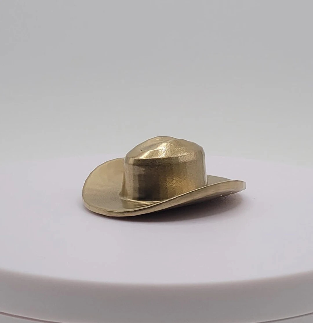 Cowboy Hat Gold 3D Printed Miniature Figurine Mini Decor Decorative Unique Gift Cow Boy Mini - Et... | Etsy (US)