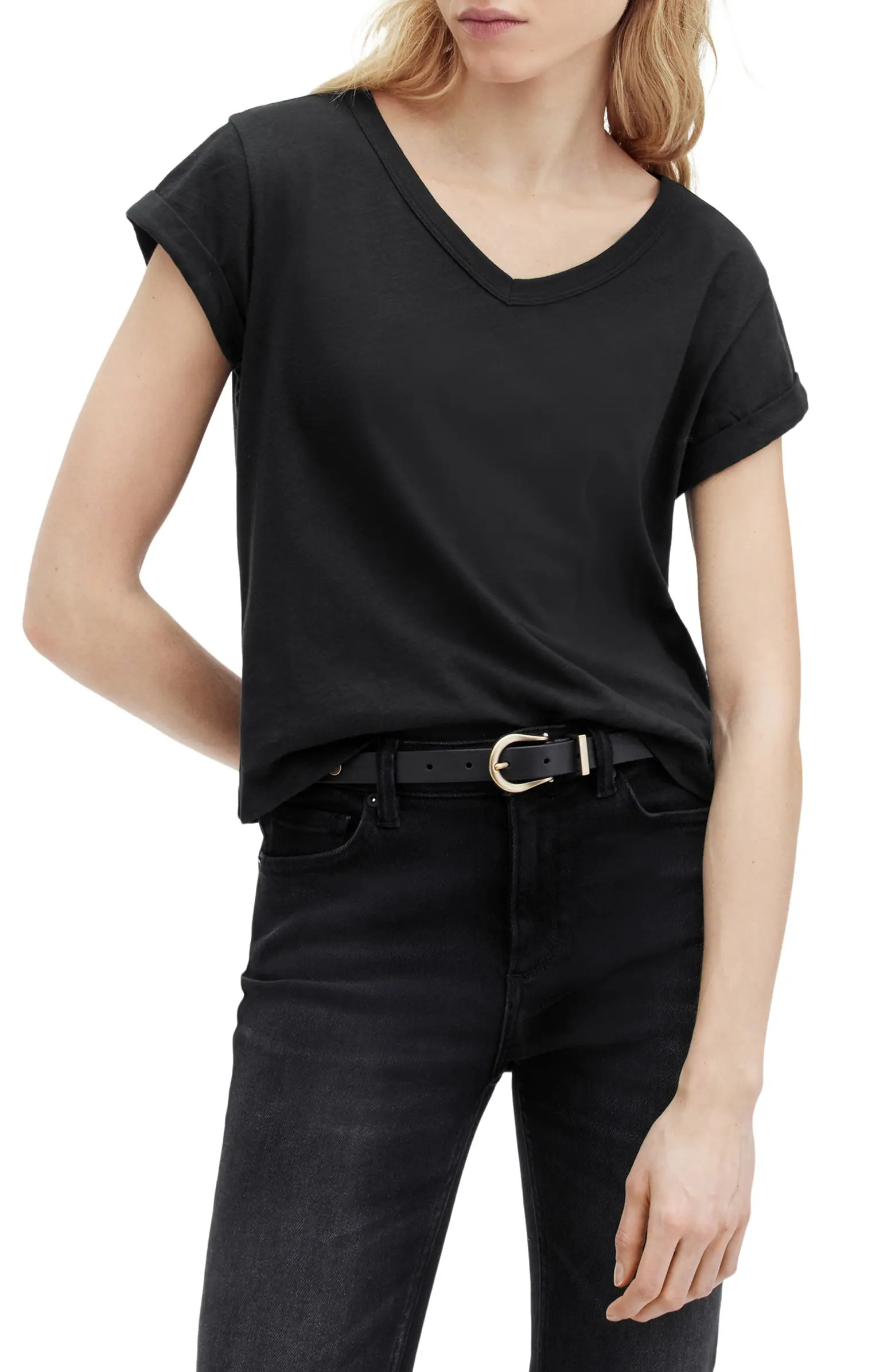 AllSaints Anna V-Neck Cotton T-Shirt | Nordstrom | Nordstrom