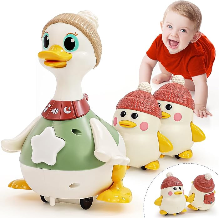 HOLA Baby Toys Musical Dancing Duck Toy Set with Mama and Babys | Amazon (US)