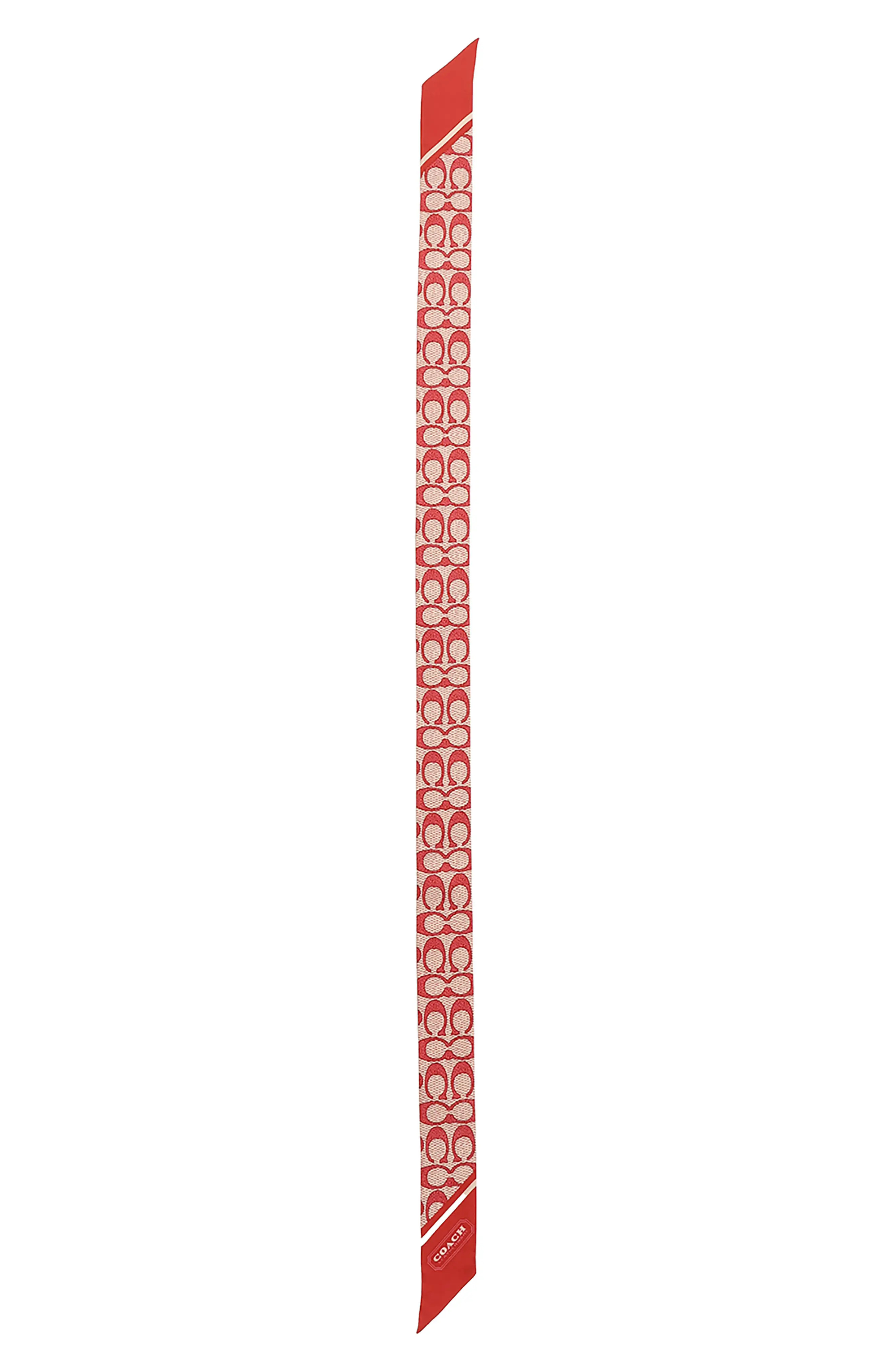 COACH Textured Signature Print Silk Skinny Scarf (Women) | Nordstrom | Nordstrom