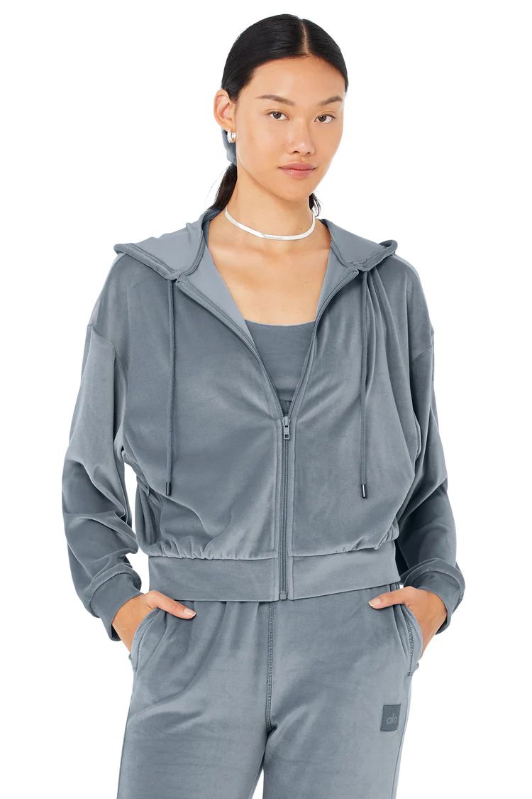 NewVelour Glimmer Full Zip Hoodie$158$158or 4 installments of $39.5 by | Alo Yoga