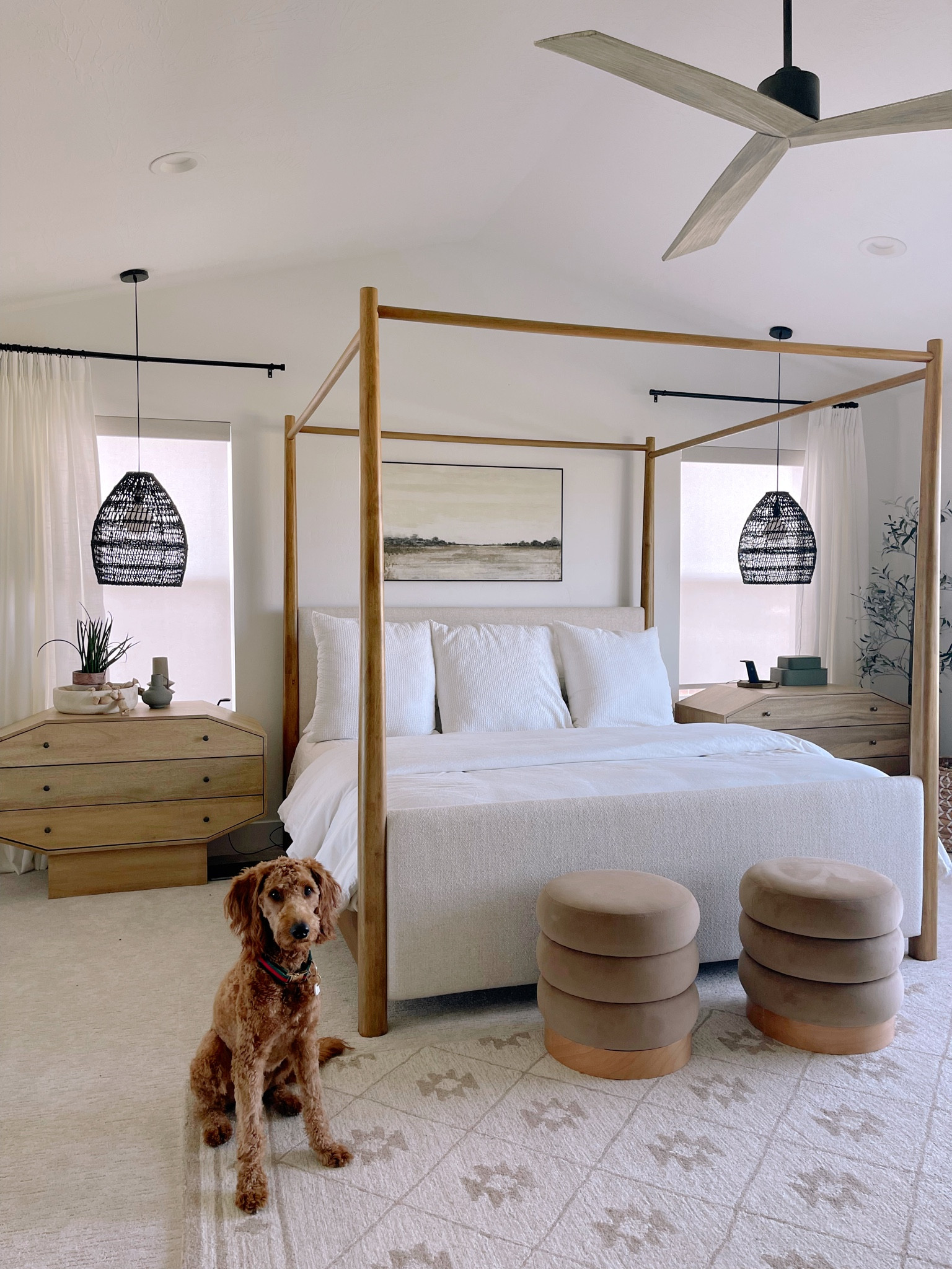 Cozy master bedroom with canopy bed! 

#LTKhome #LTKFind