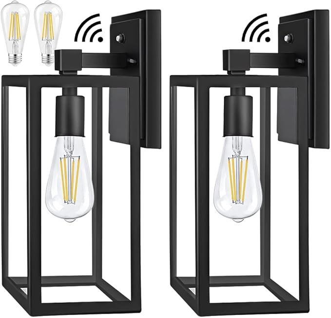Dusk to Dawn Outdoor Light Fixtures Wall Mount, Sensor Porch Lights, Anti-Rust Wall Light, Exteri... | Amazon (US)
