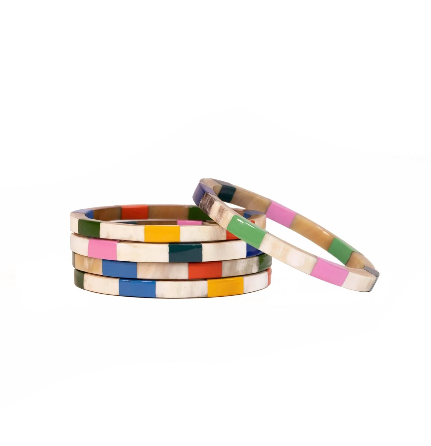Watercolor Tile Bangle Set | Sunshine Tienda