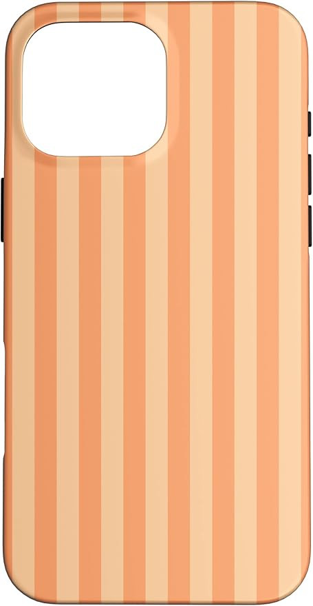 Elegant Orange and Peach Stripes Elegant Vertical Lines Case for iPhone 16 Pro Max | Amazon (US)