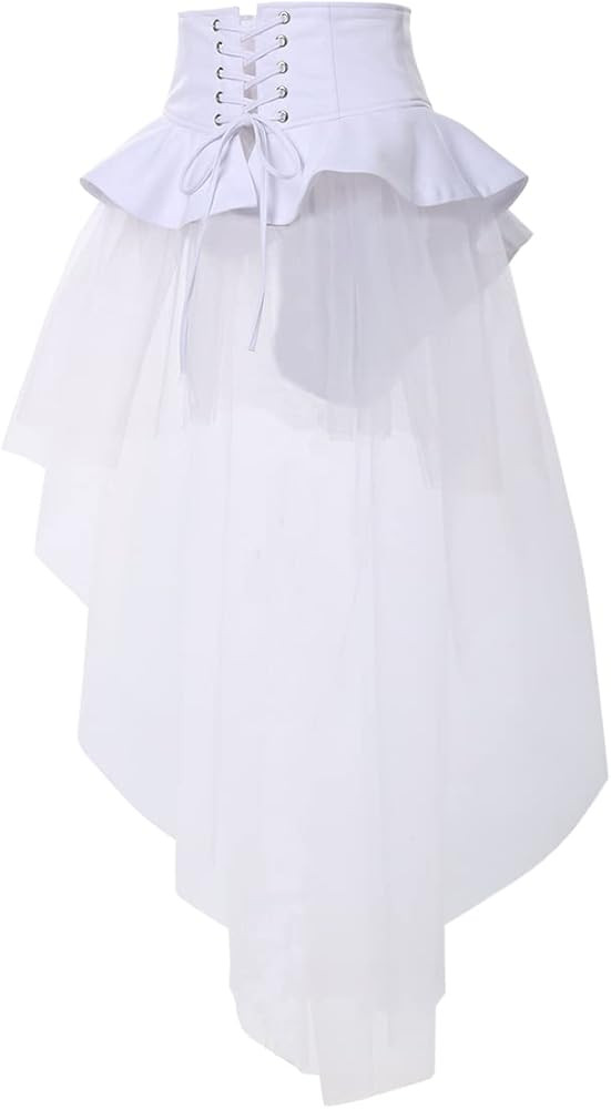 Steampunk Women's Tulle Skirts Waist Belt for Women Ruffles Pirate Corset Costumes | Amazon (US)