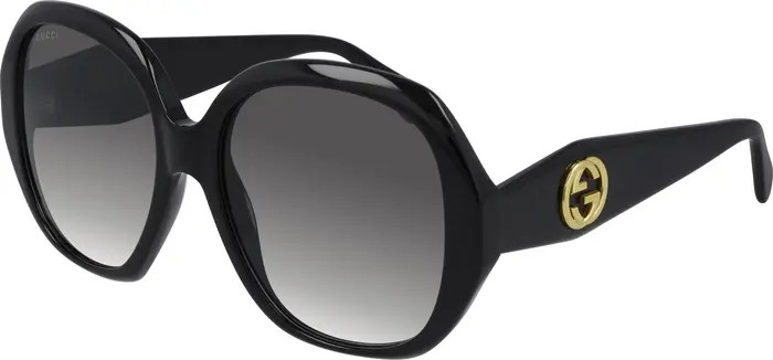 56mm Gradient Round Sunglasses | Nordstrom