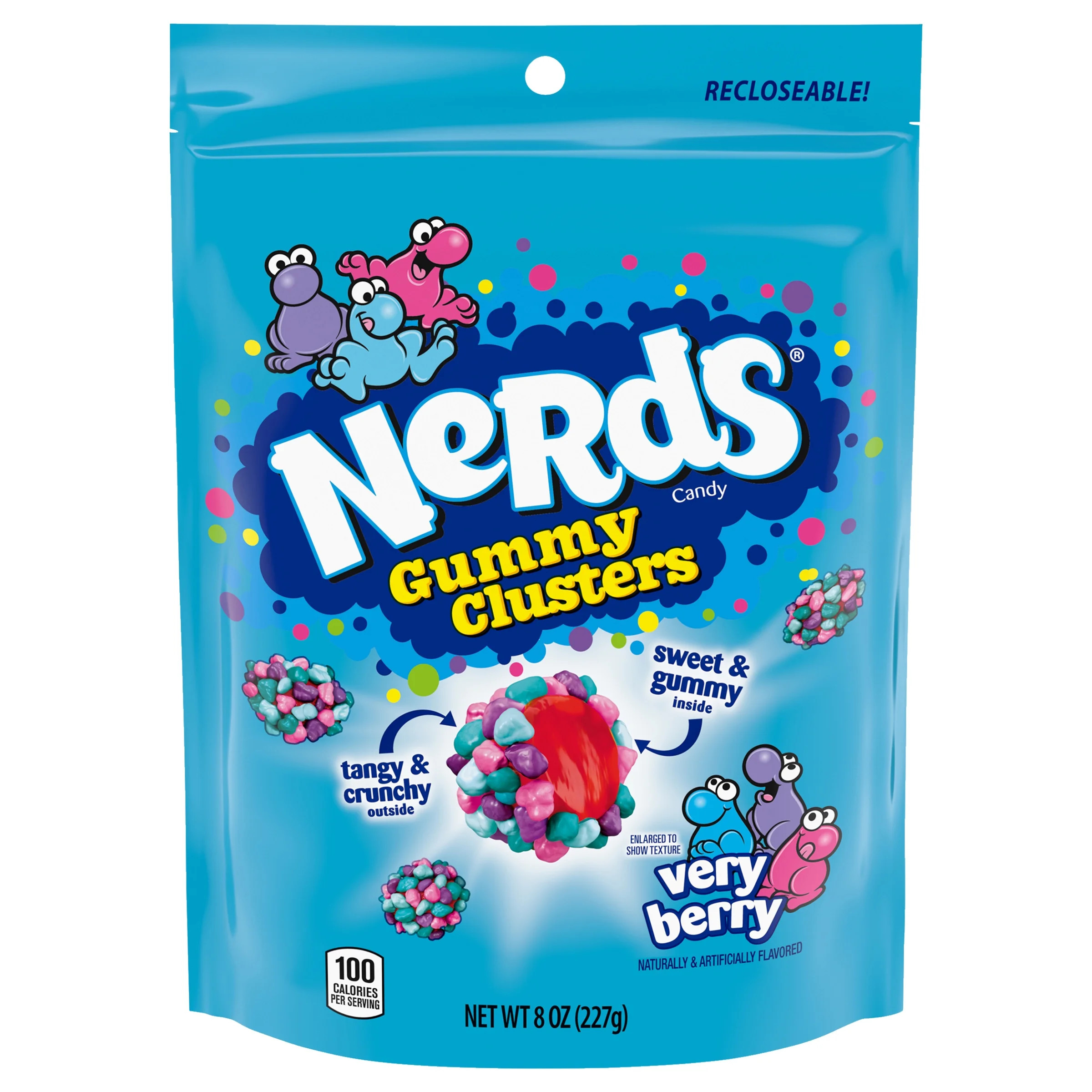 Nerds Gummy Clusters Candy, Very Berry, 8 oz Bag - Walmart.com | Walmart (US)