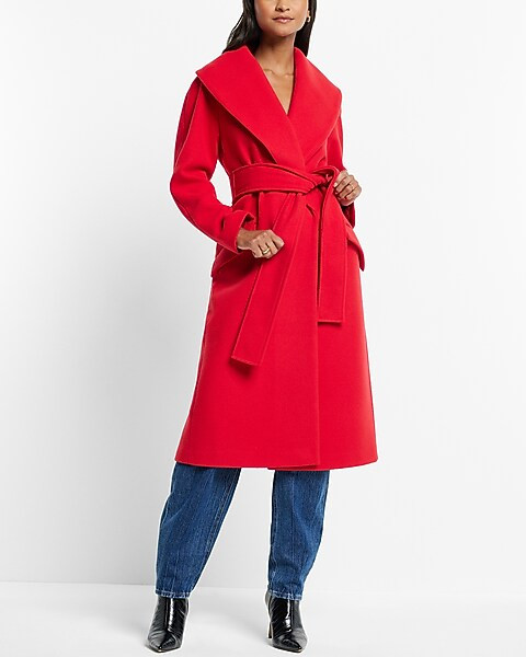 Shawl Lapel Wrap Coat | Express