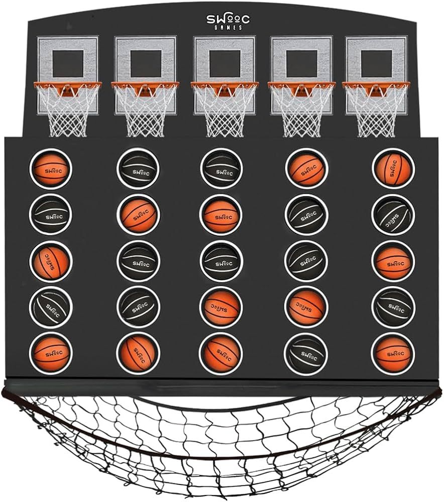 SWOOC Low Post Line-Up | Wall Mounted Giant Basketball 4 In A Row w/ 5+ Games | Basketball Hoop F... | Amazon (US)
