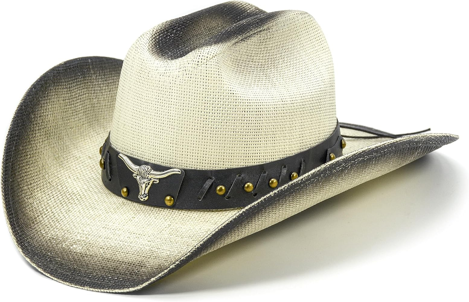 Cowboy Hat for Women and Men - Straw Cattleman Crease Western Hats with Upgrade 4 inches Shapeabl... | Amazon (US)