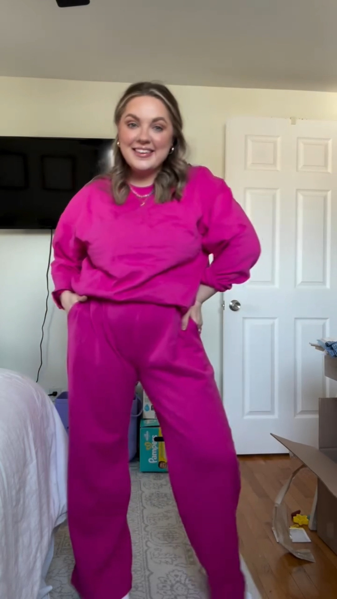 You know I can’t resist a matching set. This one is perfect for spring. Not too heavy, and you could easily layer it with a jacket. I added some fun jewelry to jazz it up a bit. 💗

Matching set. Light weight and Perfect for spring time. 

Top- large 
Bottoms - large 

Comment PINK below to receive a DM with the link to this post on my LTK ⬇ https://liketk.it/5U0JX #ltkootd #ltkseasonal #ltkmidsize