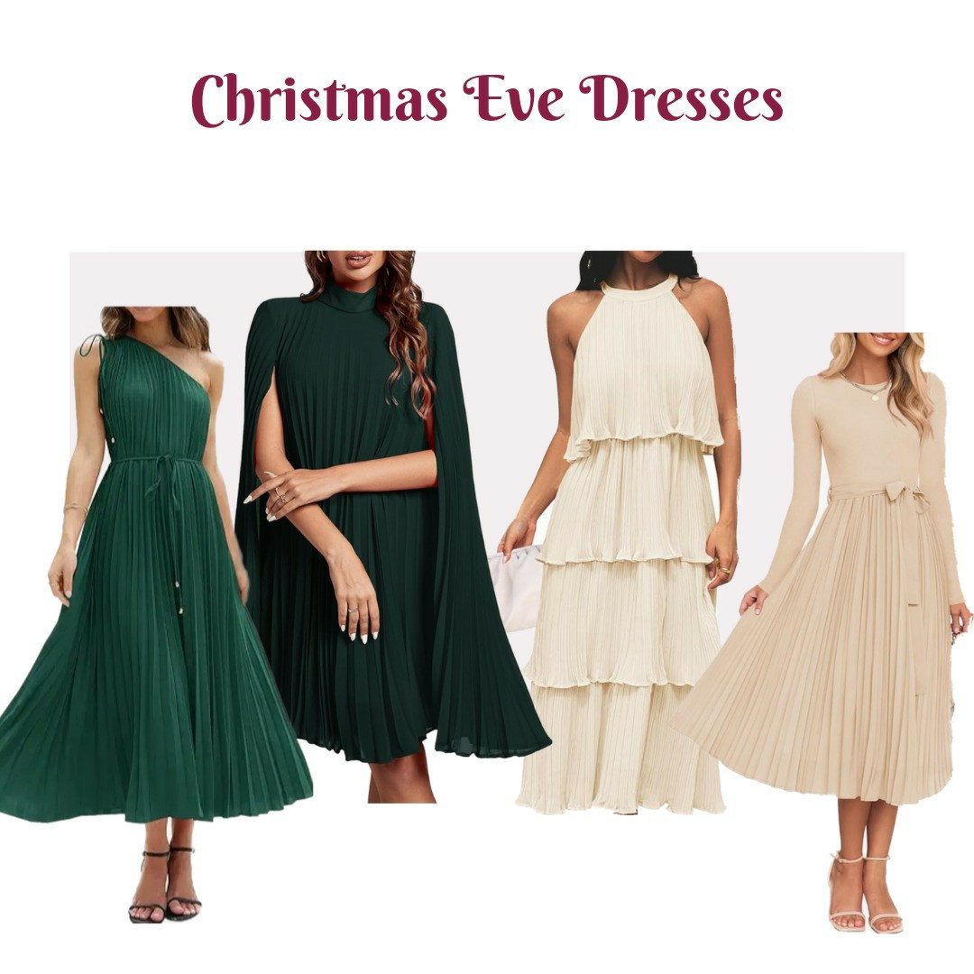 Feel free to overindulge at Christmas dinner with a beautiful pleaded dress. 

#LTKHoliday #LTKStyleTip #LTKSeasonal