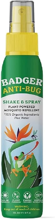 Badger Bug Spray, Family Friendly All Natural Mosquito Repellent w/Organic Essential Oils, Great ... | Amazon (US)