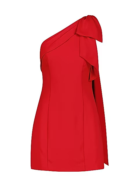 Bow Shoulder Minidress | Saks Fifth Avenue