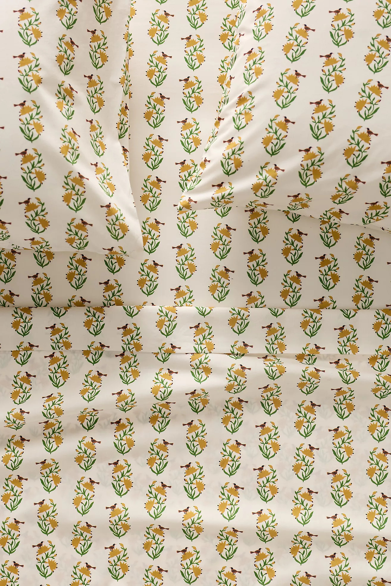 Organic Cotton Percale Printed Sheet Set | Anthropologie (US)