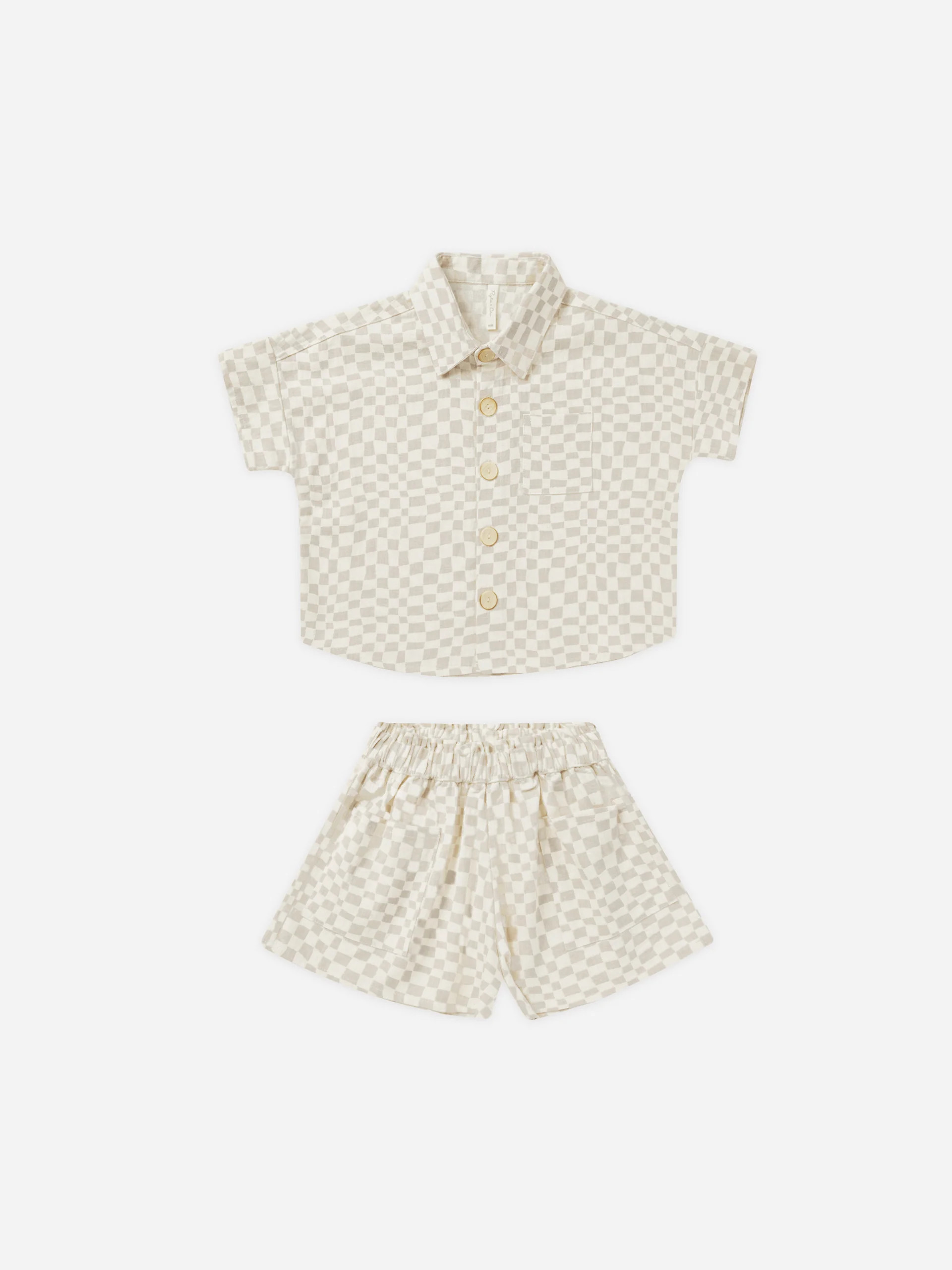 Kelli Set || Dove Check | Rylee + Cru