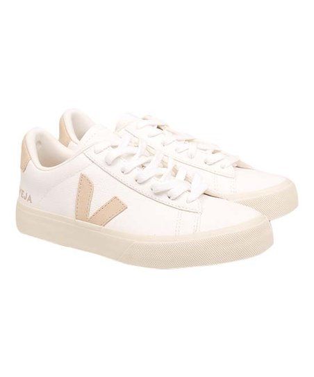 VEJA White & Beige Campo Leather Sneaker - Women | Zulily