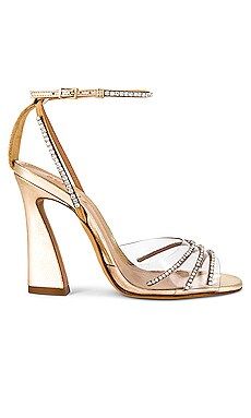 Schutz Rowenah Sandal in Gold from Revolve.com | Revolve Clothing (Global)