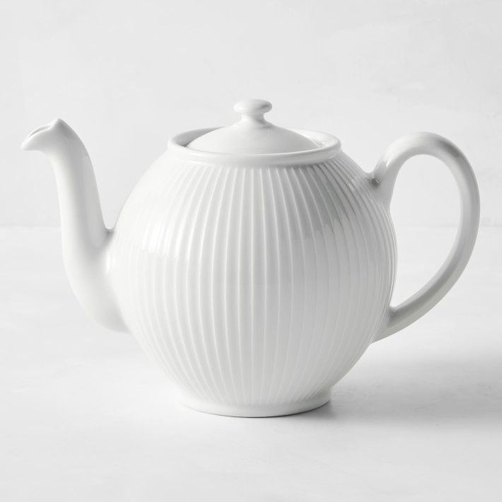 Pillivuyt Plisse Porcelain Teapot | Williams-Sonoma