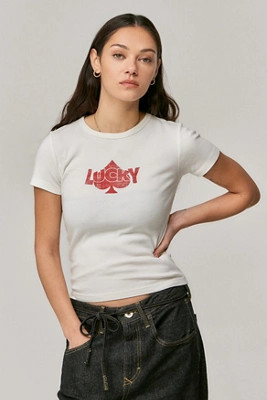 UO Lucky Spade Baby T-Shirt | Urban Outfitters UK