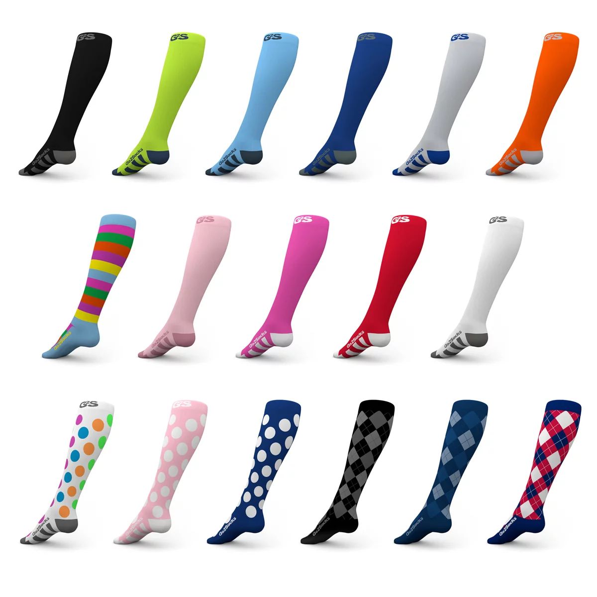 Go2 Compression Socks for Women and Men Athletic Running Socks for Nurses Medical Graduated Nursi... | Walmart (US)