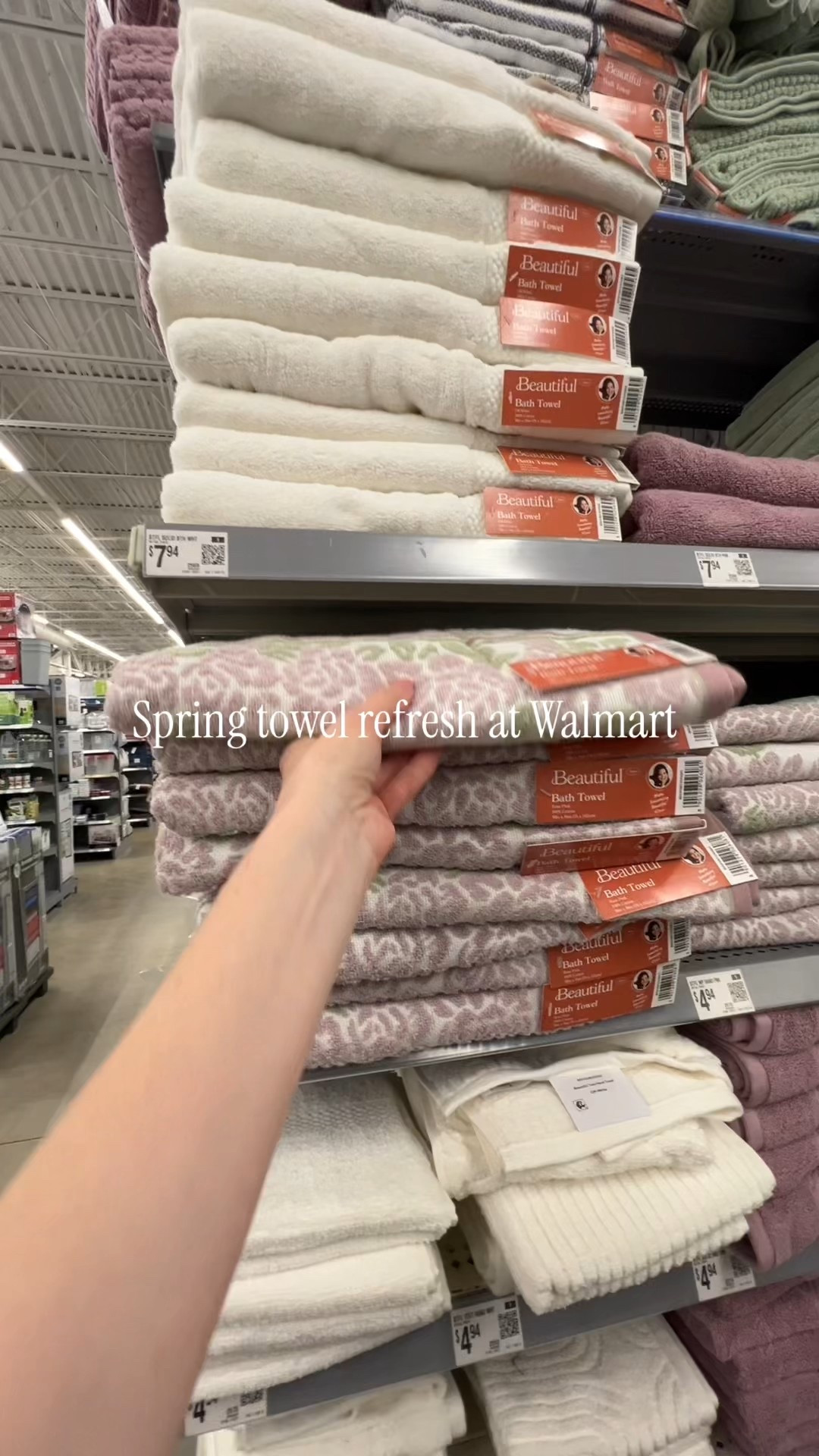 Spring bath towels at Walmart 