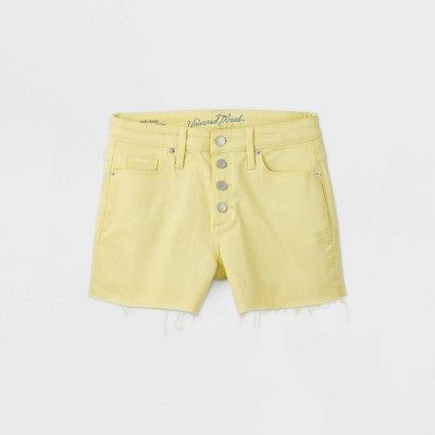 Women's High-Rise Jean Shorts - Universal Thread™ Lemon | Target