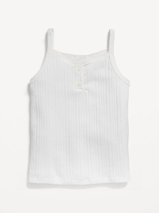 Pointelle-Knit Henley Cami Top for Toddler Girls | Old Navy (US)