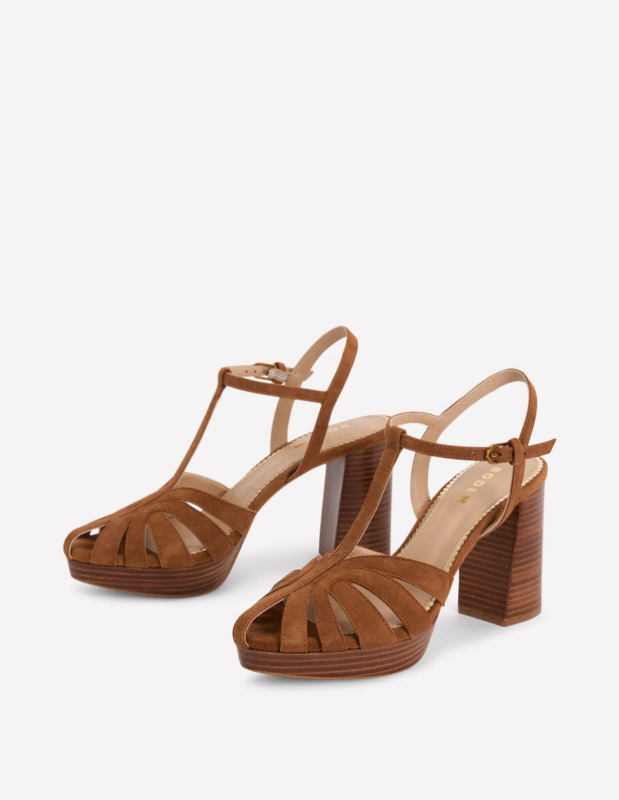 Platform Cage Sandals-Tan | Boden UK
