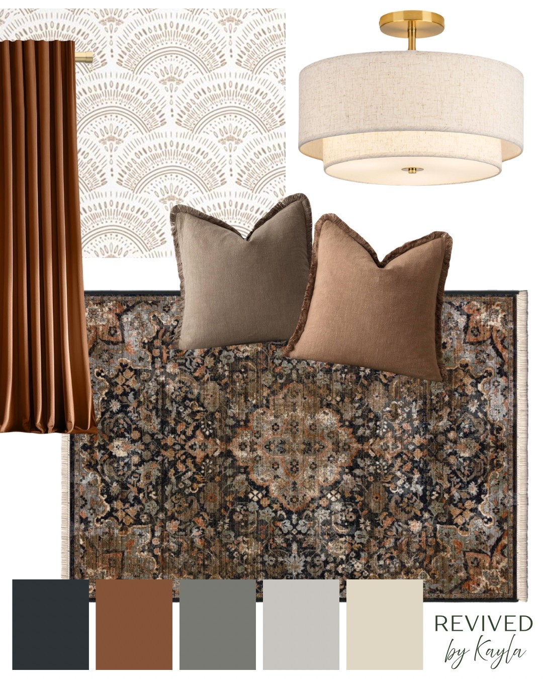 Moody black and brown room decor mood board from Amazon 🤎 This rug is BEAUTIFUL!

#homedecor #roomdecor #roomdesign #homedesign #bedroom #bedroomdecor #livingroom #livingroomdecor #rug #curtains #pillows #wallpaper #moody #amazon

#LTKFindsUnder50 #LTKHome #LTKFindsUnder100