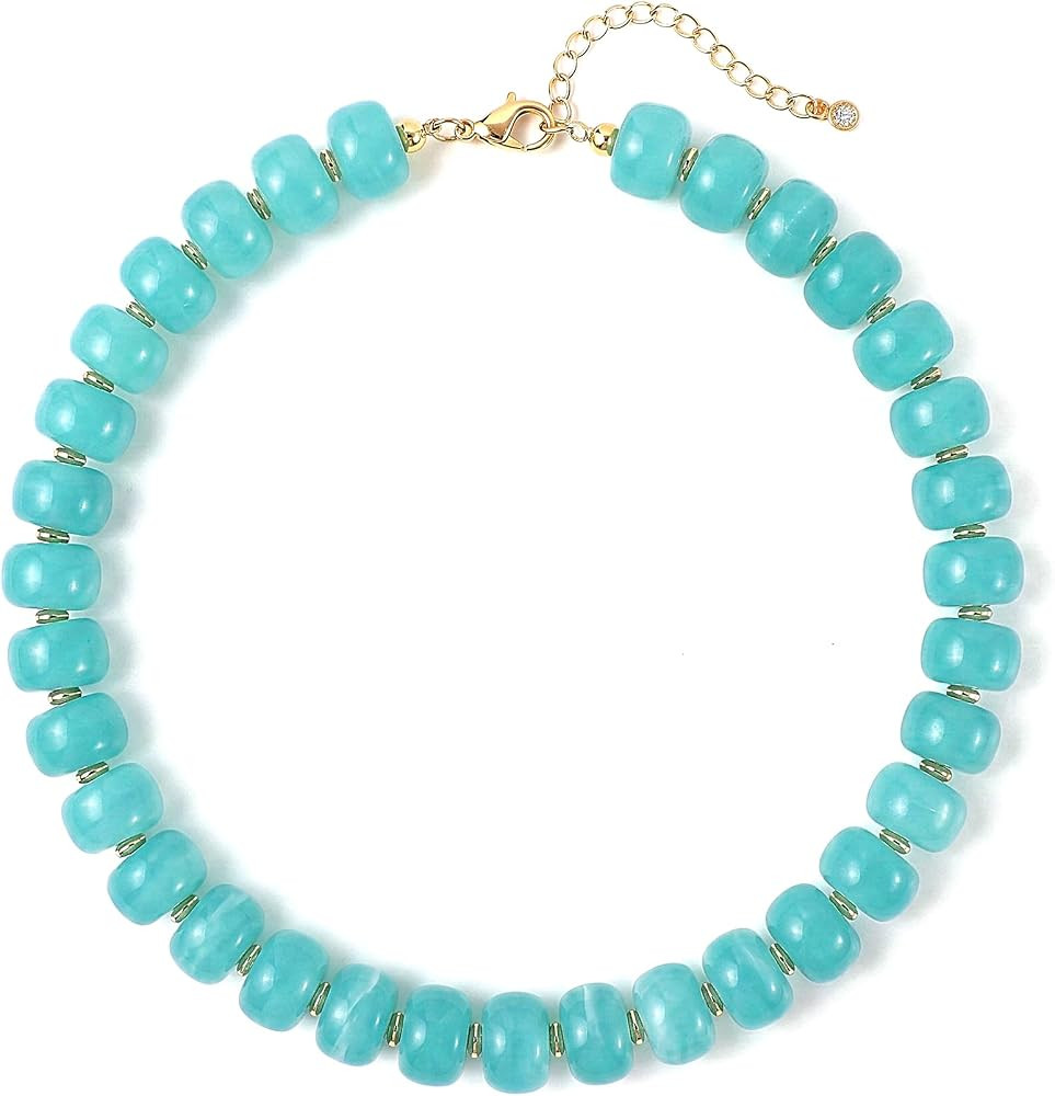 SHERLOVE Chunky Statement Large Resin Beaded Choker Necklaces for Women | Amazon (US)