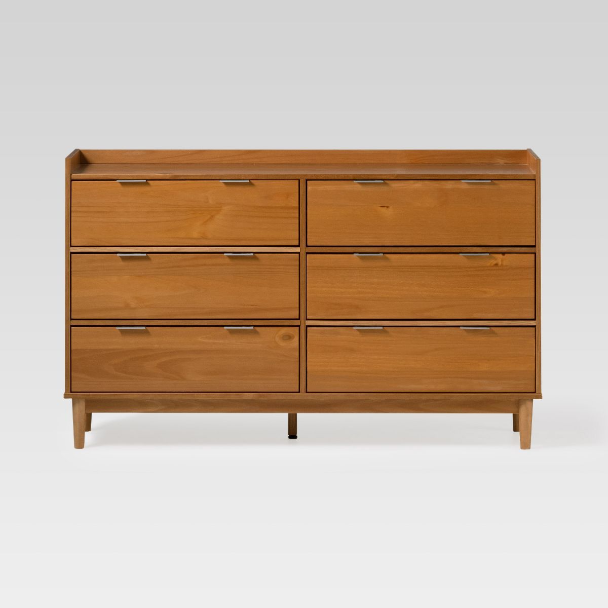 Mid-Century Modern Solid Wood 6 Drawer Double Dresser - Saracina Home | Target