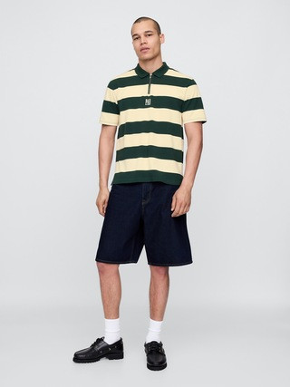 Gap × Malbon Logo Striped Polo Shirt | Gap (US)